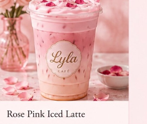Rose Pink Iced Latte