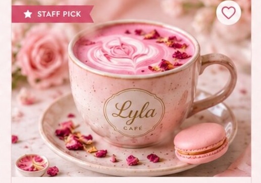 Matcha Rose Latte